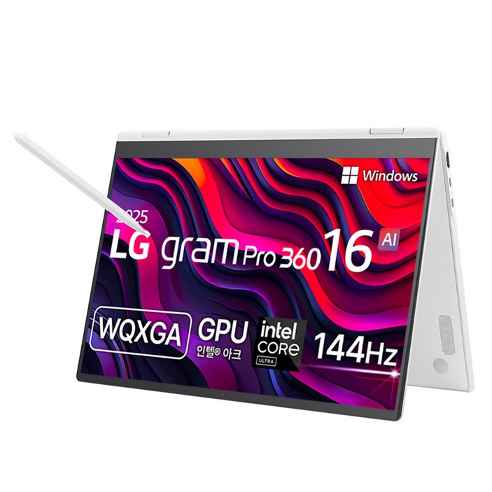 LG전자 2025 그램 프로 360 16 코어Ultra5 애로우레이크, 에센스 화이트, 256GB, 16GB, WIN11 Home, 16T90TP-GA5CK
