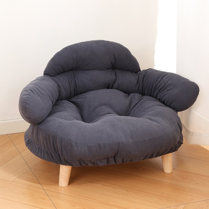 칠시 사계절 컴포트 펫 소파, 그레이, 1개