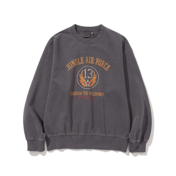UNIFORM BRIDGE jungle air force sweatshirt pigment charcoal 302395