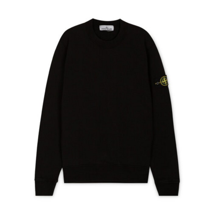 Stone Island 스톤아일랜드 24SS 남성 와펜 패치 맨투맨 블랙 801563051 A0029