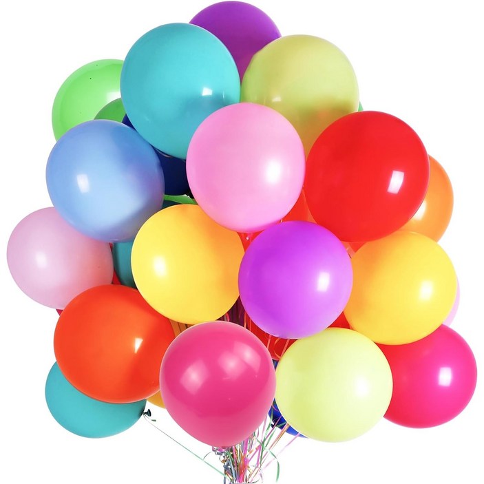 120pcs- 둥근 풍선, 30cm 무지개 풍선, 다채로운 라텍스 풍선, 헬륨 풍선, 생일 파티 풍선, 120개, 레인보우