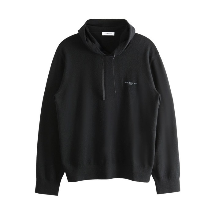 지방시 로고 후드 울 니트웨어