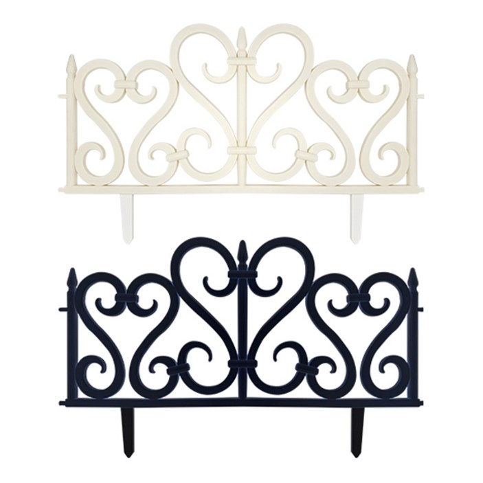 푸르네오 정원울타리4p 화단울타리 고딕울타리 블랙화이트