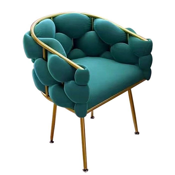 BOSUN 침실 벨벳 등받이 화장대 의자 미용실 네일샵 카페 인테리어