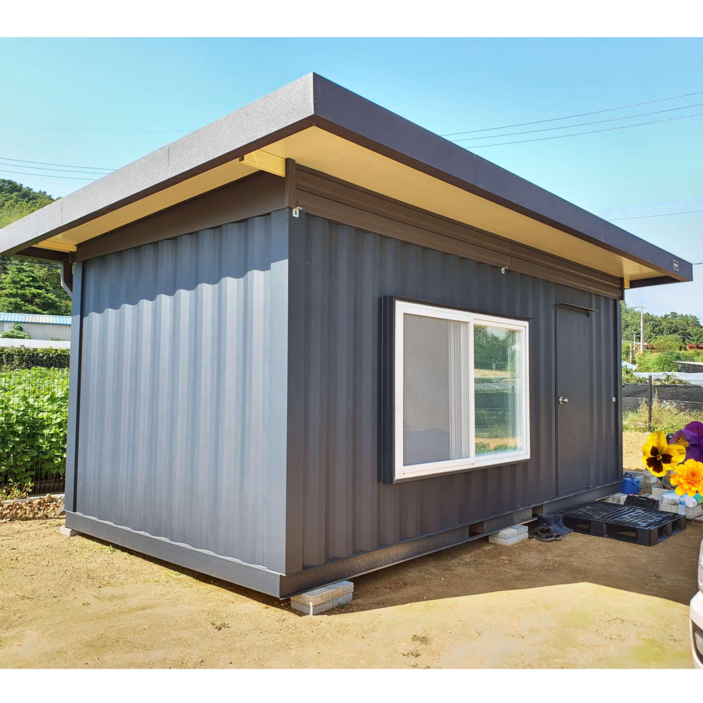 컨테이너 이동형 주택 하우스 농막 창고 사무실 해비가림 지붕 시공 공사 (지붕만) 20230627