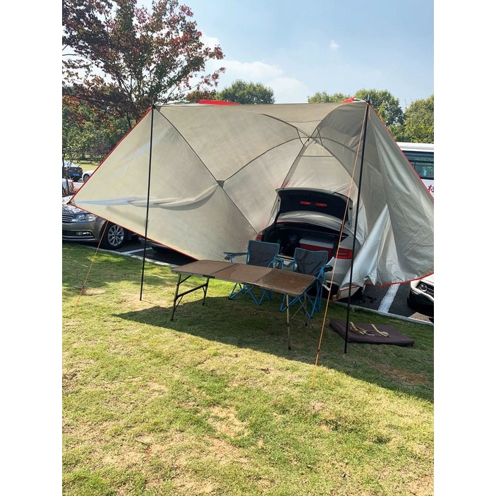 차량용타프 카니발어닝 카라반 차박타프 차량용 녹색 스 폴