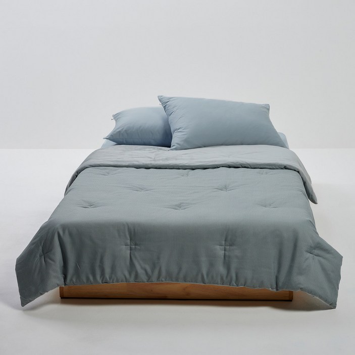 JAJU 소프트 극세사 피치스킨 차렵이불_SS_블루그레이 J605402002696 432718