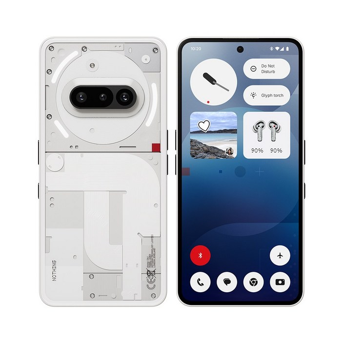 낫싱 Phone (3a) 휴대폰 자급제폰 광학줌 4K 동영상 NFC 지문센서, 128GB, 화이트