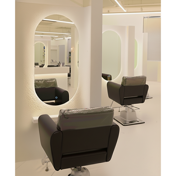 미용실 경대 대형거울 양타원 600X1200 LED 조명거울