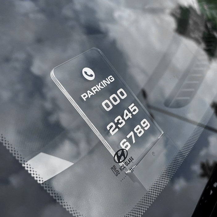 조아애드 사이로 끼움 투명 주차번호판, 단일 색상, 1개