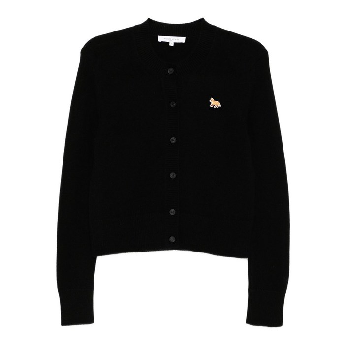 메종키츠네 로고 자수 가디건