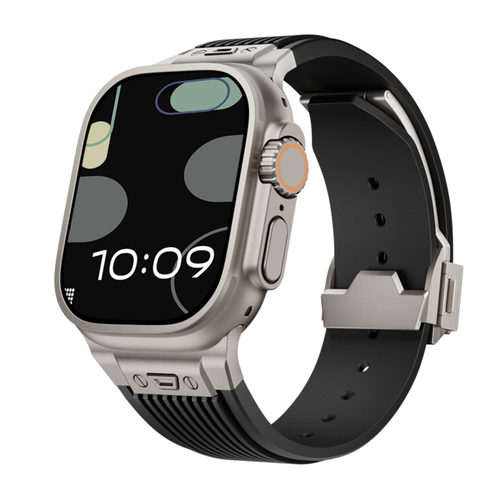 케이스어스 애플워치 호환 엘라스틱 실리콘 디버클 시계줄 스트랩