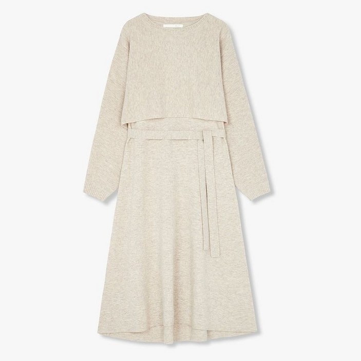 지컷 레이어드 벨티드 니트원피스 7255150107 2404796