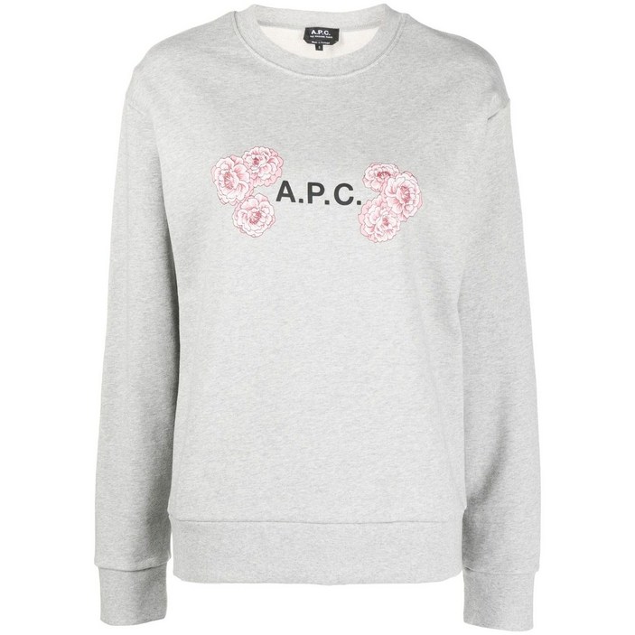 A.P.C. 플로럴 로고 프린트 스웨트셔츠