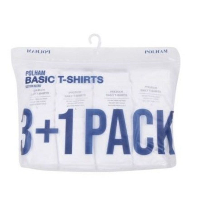 폴햄여성반팔티 폴햄 이너 반팔 티셔츠 사계절로 입는 촉감 좋은 기본 3+1팩(4장) 3팩+1 4팩 이너 면 티셔츠