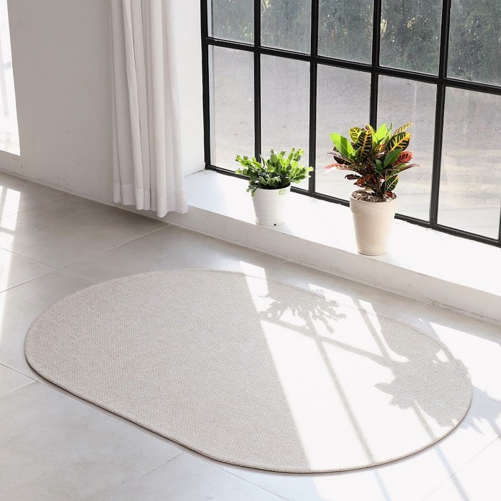 안마의자매트 방수 국산 타원형 러그 소음 바닥보호 리클라이너 의자매트