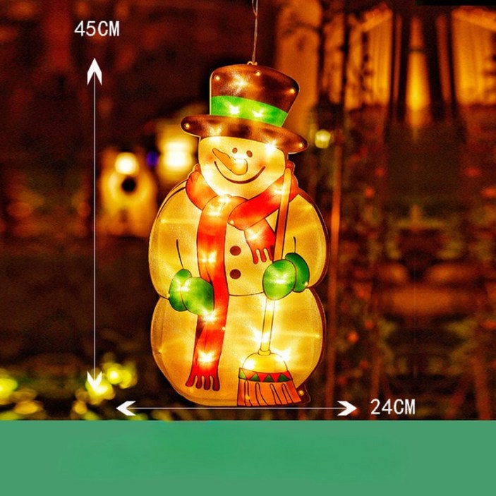 크리스마스소품 LED 크리스마스 흡입 컵 조명 산타 벨 눈사람 창 홈 장식 휴일 분위기 작은 다채로운