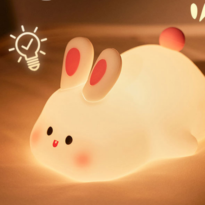 포그미 고양이 오리 강아지 판다 무드등 수유등 수면등 출산선물 분리수면 육아용품, 08.토용이토끼