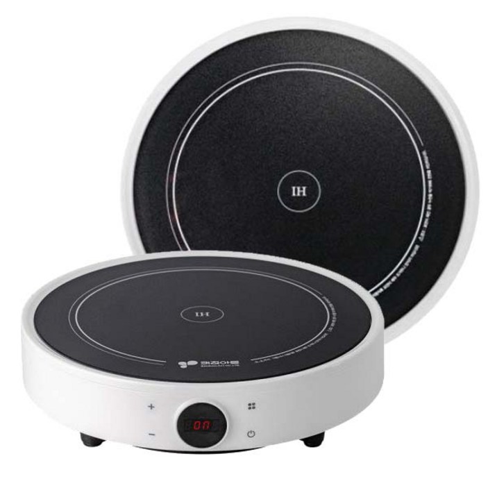 키친아트 신제품 REX 1구 원형 미니 인덕션 PRO 1인용 전기 레인지 휴대용 캠핑 원룸 렌지 KPIN15