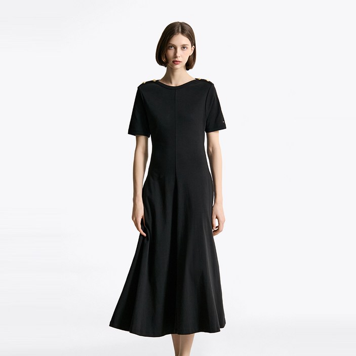 타미힐피거 골드 버튼 드레스 (T22F0TDR033WT1BDS)