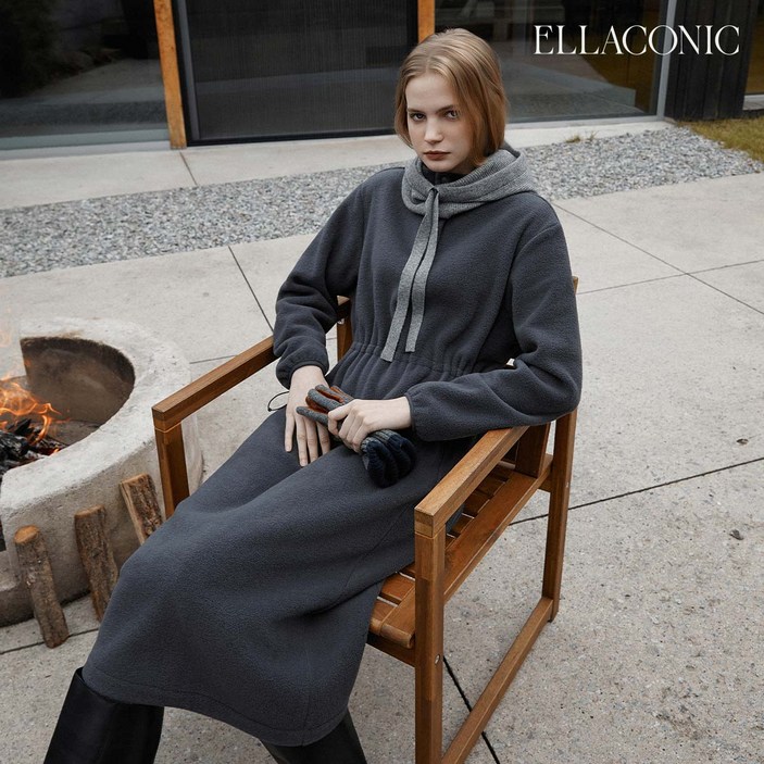 [25FW 최신상  엘라코닉 메종어반]울라이크 플리스 원피스