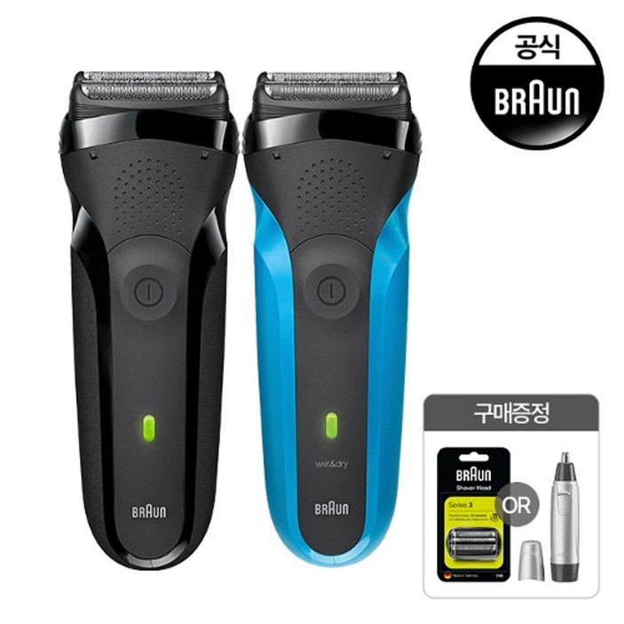 브라운 BRAUN 전기면도기 시리즈3 300s전용 날망 310s코털제거기
