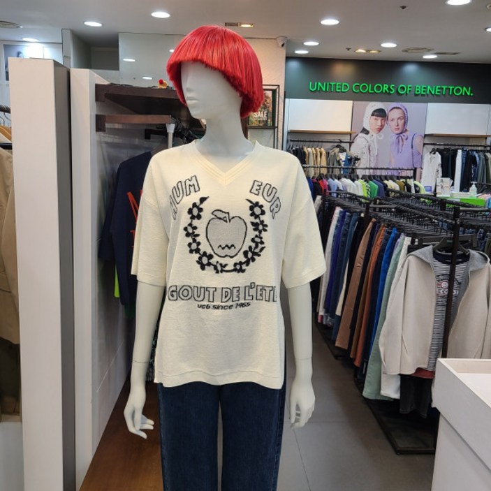 베네통 루즈브이넥니트BAKPA7431 베네통 루즈브이넥니트BAKPA7431
