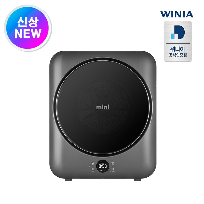 mini 미니 건조기 3kg 터치 실버 UV 반영구필터 아기옷 WWR03SGDVA, 단일옵션