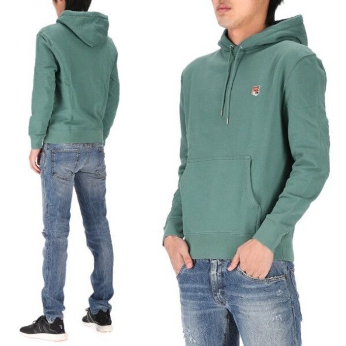 백화점출고 메종키츠네 폭스헤드 패치 LM00702KM1 P315 후드 티셔츠 맨투맨