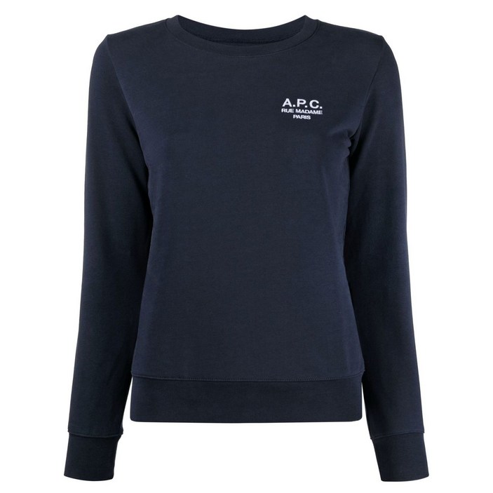 A.P.C. 스카이 로고 자수 스웨트셔츠