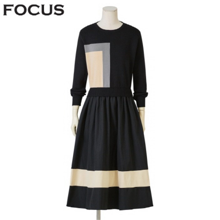 모던배색니트원피스VFI3F1OP3171