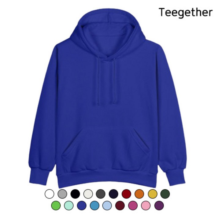 티게더 남녀공용 특양면 무지 후드티 19컬러