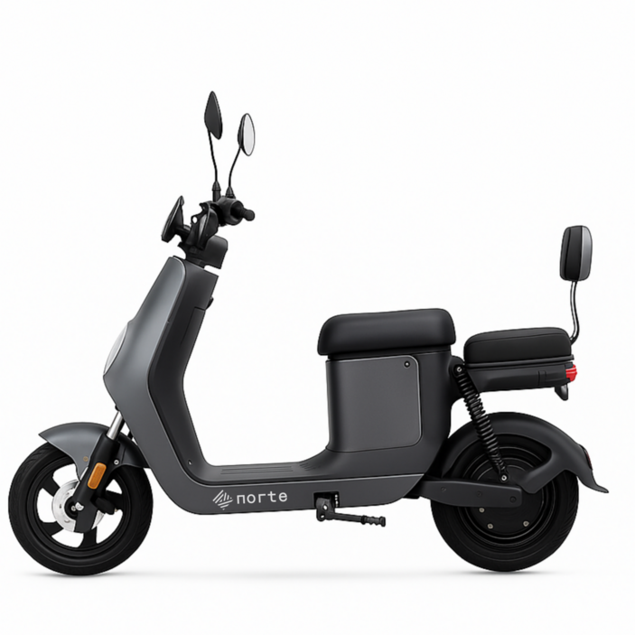 노르테 전동 스쿠터 전기 바이크 성인용 출퇴근 자토바이 미니벨로 오토바이, 그레이