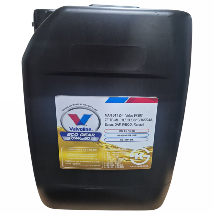 발보린 발보린 터보 에코기어 75W80 (18L) ZF미션오일 에코플루이드 대용, 1개, ZF미션오일 75W80