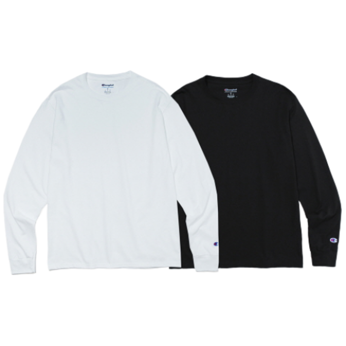 챔피온 CC8C 무지 긴팔티