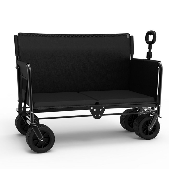 어반콘크리트 캠핑 접이식 의자 웨건, 벤치형 웨건 (카키, 블랙, 아이보리)