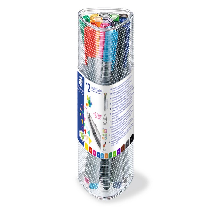 스테들러 트리플러스 화인라이너 수성펜 0.3mm 334 PR12