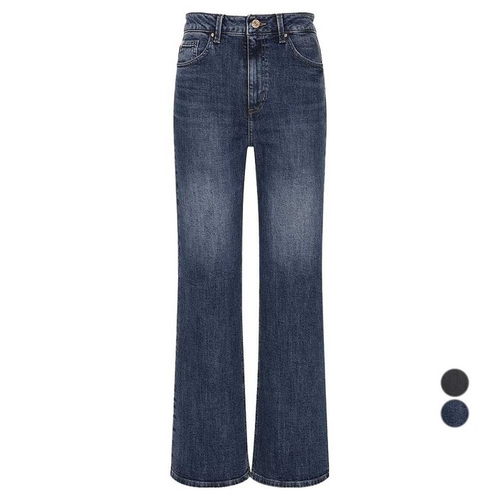 게스 여성용 와이드 데님 팬츠 사계절용 YO3D0135