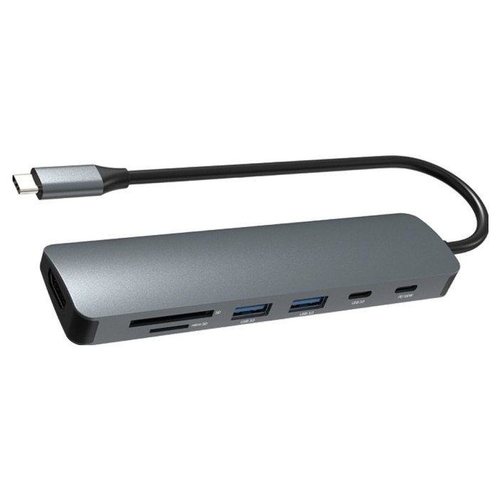 아이노트 7in1 C타입 스팀텍 지원 DEX 지원 USB C  A 5Gbps HDMI 4K PD 100W 고속 충전 멀티 허브 CH48P