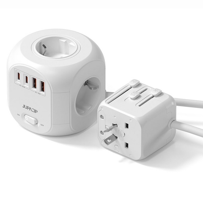 주파집 여행용 멀티탭 어댑터 AD500CP  하드 케이스