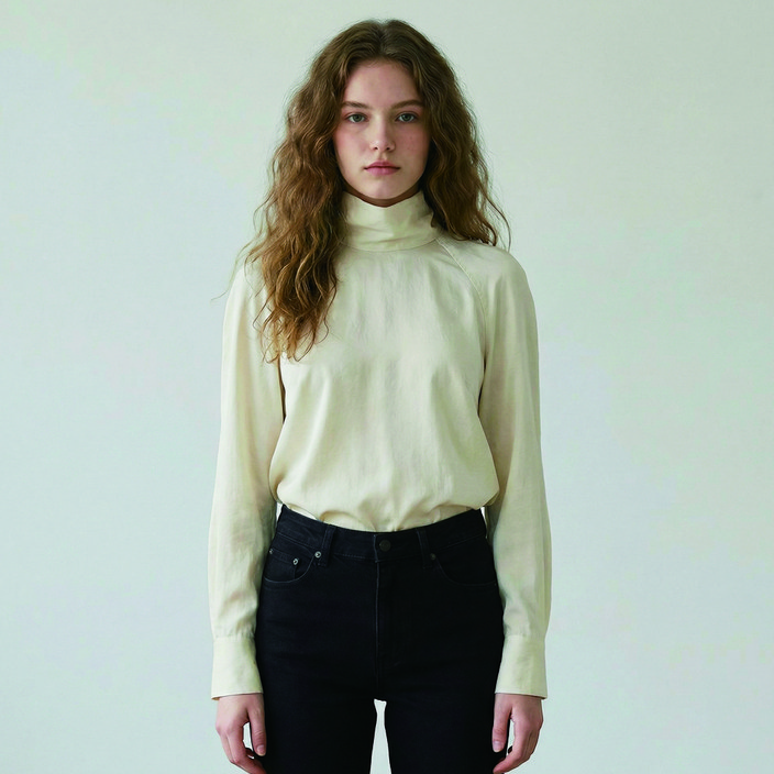 올리브데올리브 여성용 하이넥 블라우스