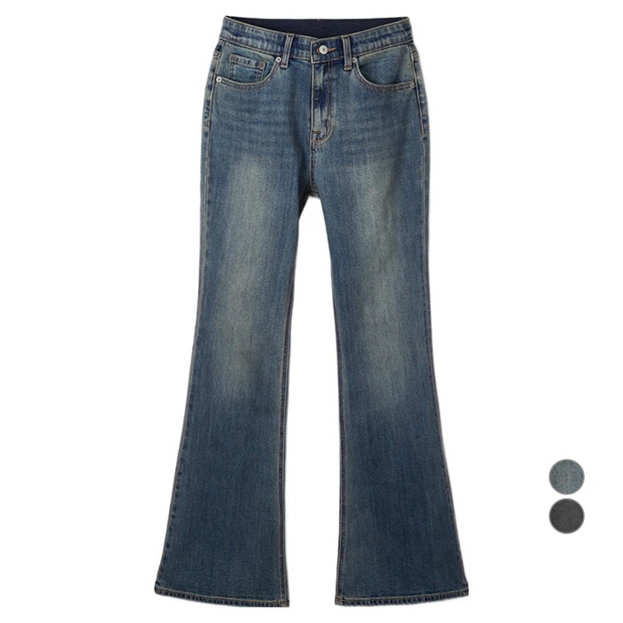 스파오 여성용 빈티지 부츠컷 진 SPTJF49G66