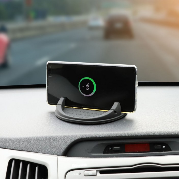 딜온 퍼펙트 세이프티 2중락 전기종호환 고속 무선 충전 핸드폰 거치대, 블랙, 단일상품