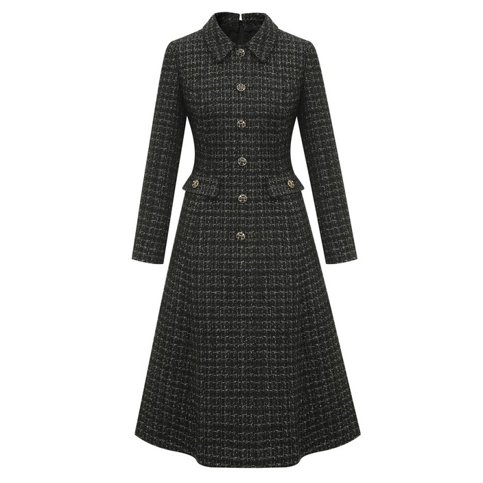 미니멈 트위드 플레어 원피스