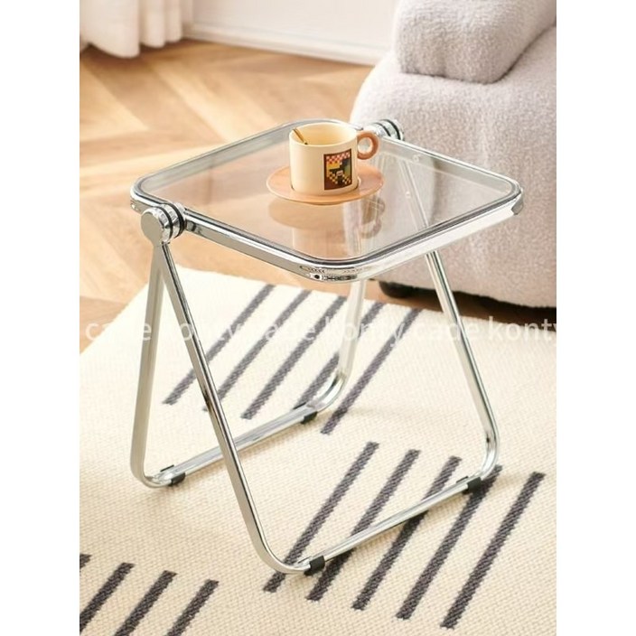 cade konty 아크릴 사이드 테이블 티테이블 거실 소파 접이식 테이블cade konty