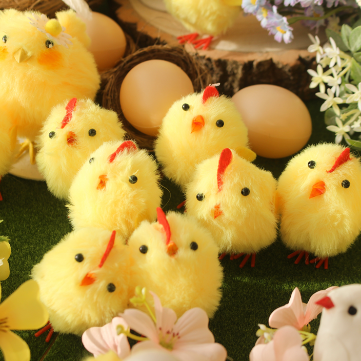 왓위셀 햇살 병아리 장식 인형 5P, 옐로우