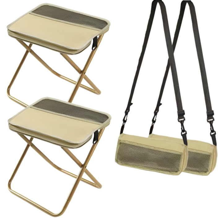 호잉상점 1+1 대형 휴대용 접이식 의자 크로스백 초경량 야외 놀이동산 웨이팅 캠핑 낚시 의자