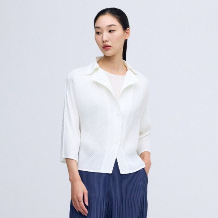 플리츠미 펀칭 오블리크 맞주름 자켓PPJKS025006
