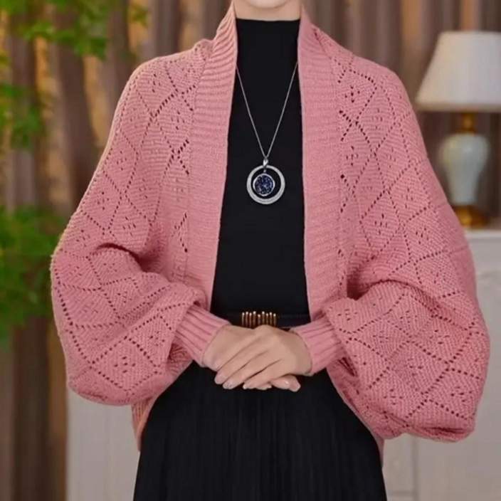 가오리 숄 니트 가디건 우아한 데일리 룩니트 스카프 볼레로 가디건