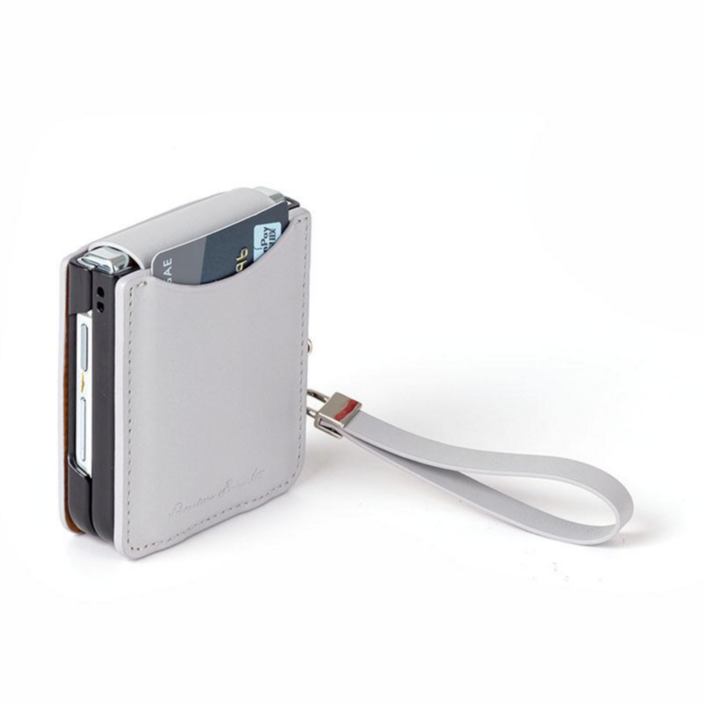 본아띠 로뎀 천연 소가죽 비비지 카드 제트플립 케이스